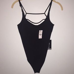 Express bodysuit cage front scoop back XS